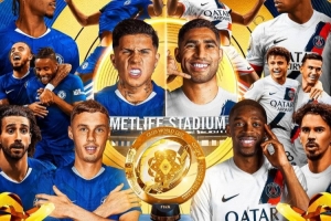 世俱杯官方社媒發(fā)布決賽海報(bào)：帕爾默&恩佐 VS 登貝萊&阿什拉夫