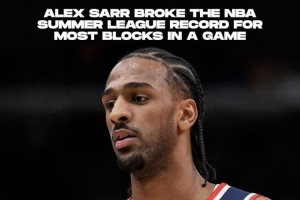 蓋帽準(zhǔn)三雙！薩爾單場(chǎng)送出8次蓋帽 創(chuàng)夏季聯(lián)賽單場(chǎng)新紀(jì)錄