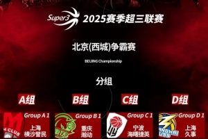 2025賽季超三聯(lián)賽北京（西城）爭(zhēng)霸賽分組及賽程發(fā)布！