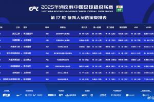 京滬大戰(zhàn)爭榜首！官方：馬寧執(zhí)法本輪中超國安vs申花