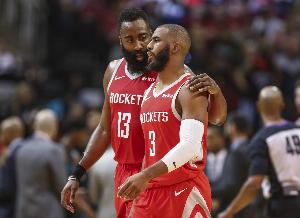 讓人懷念！保羅和哈登上次在火箭合作時(shí)戰(zhàn)績81勝22負(fù) 勝率78.6%