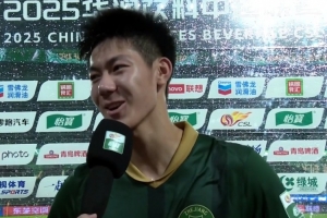 完成中超首秀！張璦暉：現(xiàn)實(shí)中感覺中超節(jié)奏快、身體對(duì)抗強(qiáng)