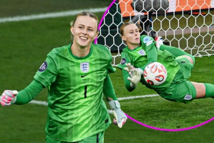 歐洲杯決賽撲點(diǎn)+MVP！英格蘭門(mén)將漢普頓天生患斜視，深度感知缺陷