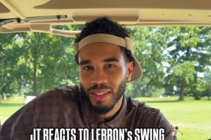 塔圖姆點評詹姆斯打高爾夫：希望他繼續(xù)練習(xí) 就會有進步????