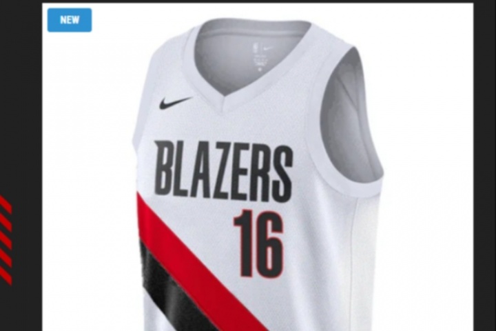 售價(jià)1173元??開拓者官方上架楊瀚森新球衣 白色打底