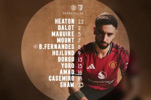 熱身賽-曼聯(lián)vs伯恩茅斯首發(fā)：霍伊倫、B費(fèi)先發(fā)，芒特出戰(zhàn)