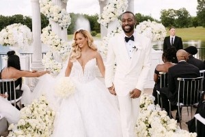 郎才女貌！肯巴-沃克與歌手Marissa月初在佐治亞舉辦浪漫婚禮