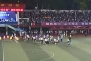 婁底一球員進(jìn)球后挑釁被對(duì)方助教擊倒，當(dāng)?shù)刈銋f(xié)：將對(duì)打人者追罰