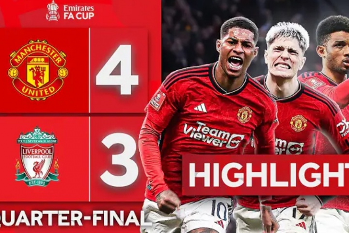 跌宕起伏！24年足總杯，阿瑪?shù)录訒r(shí)絕殺，曼聯(lián)4-3逆轉(zhuǎn)利物浦晉級(jí)