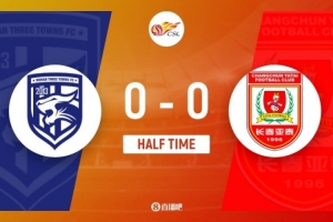 半場(chǎng)-武漢三鎮(zhèn)暫0-0長(zhǎng)春亞泰 圖多列禁區(qū)倒地未判點(diǎn)引爭(zhēng)議