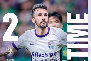 憑借基萊斯的梅開二度，津門虎隊(duì)做客2-2戰(zhàn)平北京國安