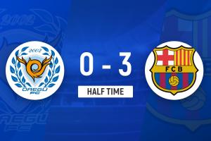 半場-巴薩3-0大邱  亞馬爾失單刀+獻助攻加維雙響萊萬抽射建功