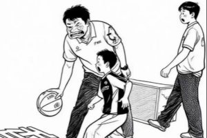 解指導在場邊陪兒子打球 從嚴師與慈父兩個模式無縫切換????