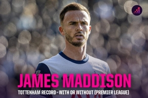 麥迪遜出戰(zhàn)熱刺場均1.5分&勝率44.1%VS缺席跌至1.1分&勝率29.4%