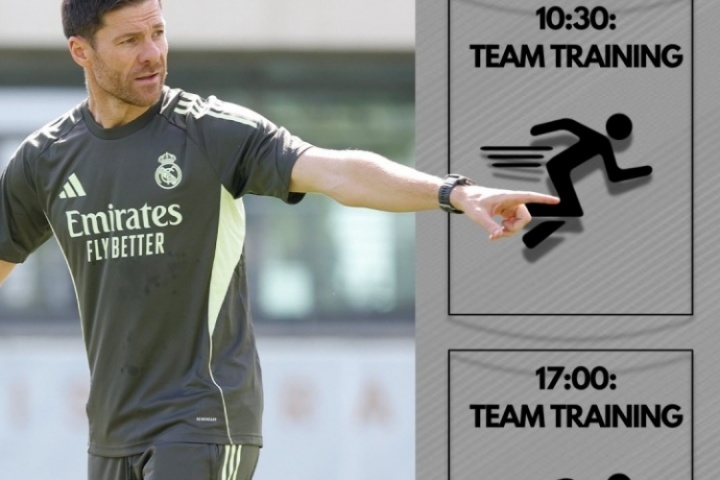 上強(qiáng)度！皇馬官方：阿隆索今天組織10點(diǎn)30和17點(diǎn)一天兩練