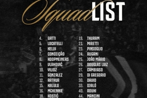 尤文對陣U23熱身賽名單：戴維、弗拉霍維奇、道格拉斯-路易斯在列