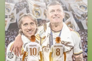 夢想和榮耀！克羅斯曬姆巴佩和巴爾韋德身披10號和8號球衣圖