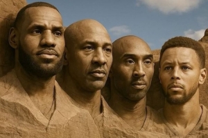 記者轉(zhuǎn)發(fā)喬詹科庫總統(tǒng)山圖片：應該是拉塞爾 賈巴爾 喬丹 詹姆斯