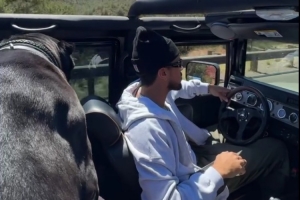 單身狗？布克駕駛悍馬出游 只有狗狗陪伴左右