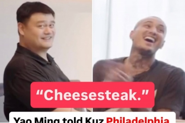 庫茲馬：最喜歡的美國城市？姚明：費(fèi)城 因?yàn)榕Ｈ饽汤胰髦??