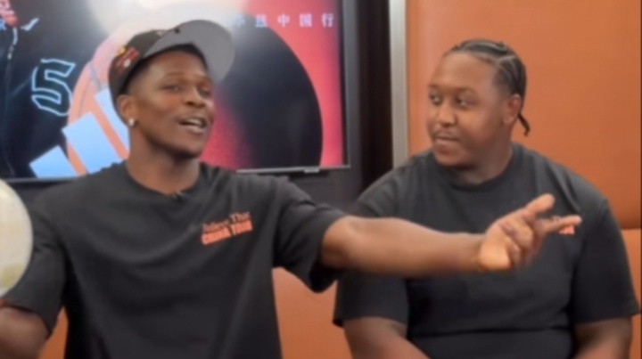 ??幾天不見發(fā)福了！華子身邊坐了個胖版“杰倫威”