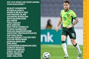 澳大利亞U23公布U23亞預(yù)賽大名單，9月1日確認(rèn)23人名單