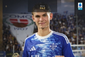 傳射建功！20歲帕斯當(dāng)選科莫2-0拉齊奧全場(chǎng)最佳球員