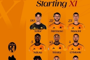 羅馬客戰(zhàn)比薩首發(fā)：新援埃文-弗格森出戰(zhàn)，馬努-科內(nèi)、沙拉維在列