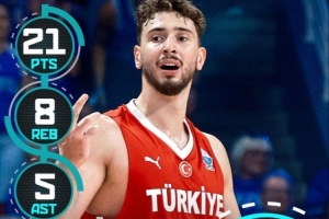 申京13投8中&三分3中2得到21分8板5助 賽后當(dāng)選全場(chǎng)最佳