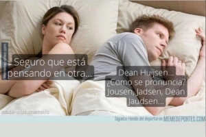 赫伊森社媒打趣有球迷糾結(jié)他名字的發(fā)音：女友該懷疑你有外遇了