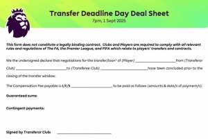 英超官方曬交易單表格：今夏轉(zhuǎn)會窗截止日的交易單數(shù)量創(chuàng)歷史新高