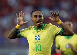 每體：安帥已基本確定巴西隊的首發(fā)陣容，拉菲尼亞將踢10號位