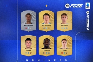 意甲8月最佳候選：麥克托米奈、小圖拉姆、伊爾迪茲、帕斯在列