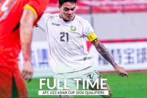 打破U22國足球門的東帝汶隊長 在發(fā)布會上說不上話＆只能一笑而過