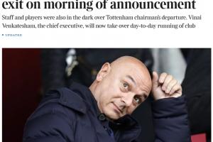 官宣前幾小時才得知！泰晤士：列維對離職很震驚，他周五還要開會