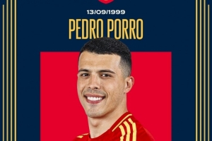 西班牙隊祝波羅26歲生日快樂，球員為國家隊出戰(zhàn)12場貢獻2助