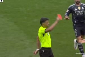 又是他！曼薩諾上賽季吹皇馬罰下貝林厄姆，本場罰下赫伊森