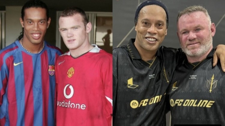 跨越20年~小羅和魯尼合影對比，歲月對誰“下手”更狠？??