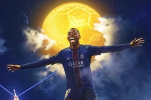 ??法甲曬登貝萊金球海報：世界最佳球員效力于法甲