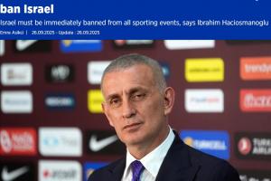 土耳其足協(xié)要求全面禁賽以色列，已致信FIFA、UEFA及全球各足協(xié)