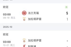 將戰(zhàn)利物浦！加拉塔薩雷土超7場全勝，歐冠上輪慘敗+18場輸了12場