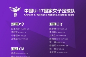 u17女足行程：10月1日赴摩洛哥、10月14日開始參加U17女足世界杯