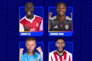 歐冠本周最佳進(jìn)球候選：哈蘭德、塞巴里、阿代伊、特澤在列