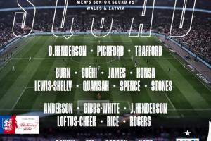 英格蘭名單：薩卡回歸，拉什福德在列，貝林、福登、格拉利什落選