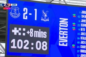 風(fēng)水輪流轉(zhuǎn)！水晶宮上輪97分鐘絕殺紅軍，本輪93分鐘遭埃弗頓絕殺