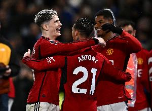 都很好??曼聯(lián)贏球，拉什福德霍伊倫進(jìn)球奧納納零封加納喬險(xiǎn)造點(diǎn)