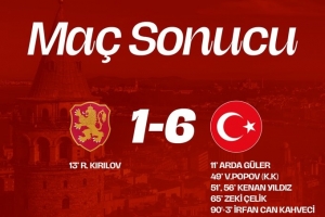 世預賽-土耳其6-1大勝保加利亞，伊爾迪茲梅開二度、居萊爾傳射