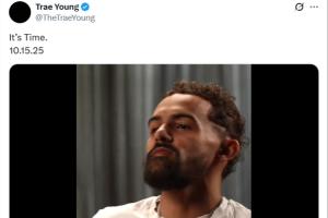 ??你也“決定”？特雷-楊發(fā)布神秘預(yù)告：明日8點(diǎn) 時(shí)機(jī)已到