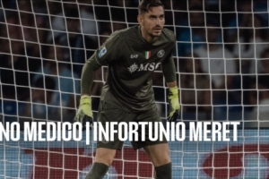 官方：那不勒斯門將梅雷特在訓(xùn)練中受傷，遭遇跖骨骨折