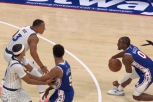 手感來了！馬克西面對(duì)貝恩回拉三分命中&連中兩記三分